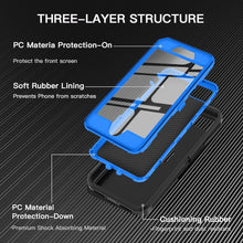 Load image into Gallery viewer, Petocase for iPhone SE 2022/2020 Case Built-in Screen Protector Shockproof Dust/Drop Proof 3 in 1 Full Body Rugged Heavy Duty Cover for iPhone SE 3rd/2nd Gen