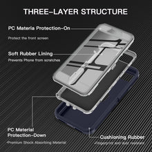 Load image into Gallery viewer, Petocase for iPhone SE 2022/2020 Case,with Built-in Screen Protector Shockproof Dust/Drop Proof Full Body Rugged Heavy Duty Durable Phone Cover for Apple iPhone SE 3rd/2nd Gen 4.7,Blue/Grey