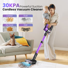 Load image into Gallery viewer, YOMA Cordless Vacuum Cleaner,30Kpa 60min Runtime Lightweight Stick Vacuum,8 in1 Self-Standing,Rechargeable Vacuum Cleaners for Pet Hair,Carpet,Hardwood Floor V870