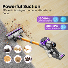 Load image into Gallery viewer, YOMA Cordless Vacuum Cleaner, 350W 35Kpa Powerful Stick Vacuum, with LED Display Free-Standing Vacuum Cleaners for Home Pet Hair Carpet Hard Floor S3