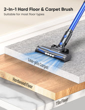 Load image into Gallery viewer, Cordless Vacuum Cleaner,YOMA 6-in-1 Rechargeable Stick Vacuum, Up to 45mins Runtime, Lightweight 2200mAh Battery Handheld Vacuum, Powerful Vacuum Cleaner for Home Hard Floor Pet Hair Blue