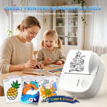Load image into Gallery viewer, Mini Thermal Printer Bluetooth No‑Ink Sticker Maker Portable Pocket Printer for Notes Kids Gift
