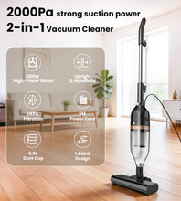 Load image into Gallery viewer, YOMA Corded Vacuum Cleaner, 20Kpa Powerful Suction Stick Vacuum With 16Ft Cord, 2 in 1 Lightweight Vacuum Cleaner for Hard Floor Pet Hair