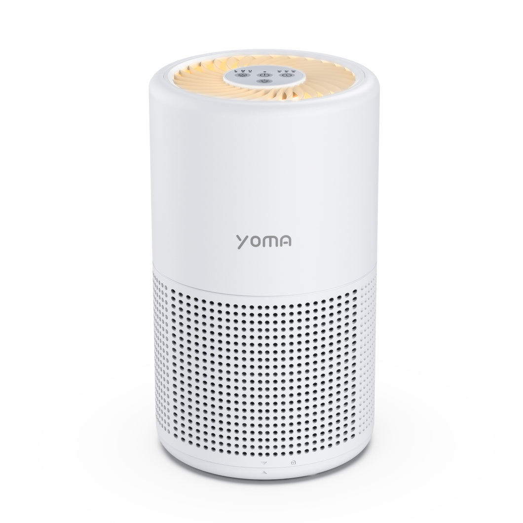 YOMA Air Purifier for Bedroom, AP01 True HEPA Air Filter, Quiet Air Cleaner With Night Light,Portable Small Air Purifier for Home, Office, Living Room
