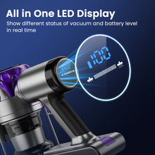 Load image into Gallery viewer, YOMA Cordless Vacuum Cleaner, 350W 35Kpa Powerful Stick Vacuum, with LED Display Free-Standing Vacuum Cleaners for Home Pet Hair Carpet Hard Floor S3
