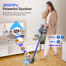 Load image into Gallery viewer, YOMA Cordless Vacuum Cleaner, 6-in-1 Rechargeable Stick Vacuum, 60mins Max Runtime, Lightweight 2200mAh Battery Powerful Vacuum Cleaner for Home Hard Floor Pet Hair-N12
