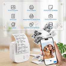 Load image into Gallery viewer, Mini Thermal Printer Bluetooth No‑Ink Sticker Maker Portable Pocket Printer for Notes Kids Gift