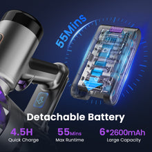 Load image into Gallery viewer, YOMA Cordless Vacuum Cleaner, 350W 35Kpa Powerful Stick Vacuum, with LED Display Free-Standing Vacuum Cleaners for Home Pet Hair Carpet Hard Floor S3