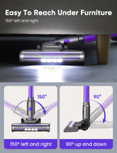Load image into Gallery viewer, Cordless Vacuum Cleaner,YOMA 6-in-1 Rechargeable Stick Vacuum, Up to 45mins Runtime, Lightweight 2200mAh Battery Handheld Vacuum, Powerful Vacuum Cleaner for Home Hard Floor Pet Hair Purple