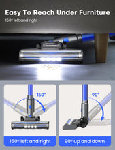 Load image into Gallery viewer, Cordless Vacuum Cleaner,YOMA 6-in-1 Rechargeable Stick Vacuum, Up to 45mins Runtime, Lightweight 2200mAh Battery Handheld Vacuum, Powerful Vacuum Cleaner for Home Hard Floor Pet Hair Blue