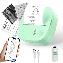 Load image into Gallery viewer, Mini Thermal Printer Bluetooth No‑Ink Sticker Maker Portable Pocket Printer for Notes Kids Gift