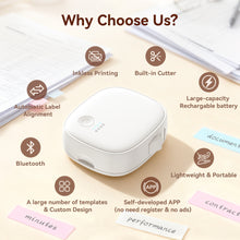 Load image into Gallery viewer, TOLENFUL Label Maker with Tape Portable Inkless Bluetooth Thermal Sticker Printer, XenGro AH-P05(White)