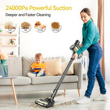 Load image into Gallery viewer, YOMA S18 Cordless Vacuum Cleaner, 6 in 1 Lightweight Stick Vacuum with Detachable Battery, 26Kpa Powerful Suction Vacuum Cleaner for Home Carpet Hardfloor Pet Hair