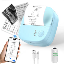 Load image into Gallery viewer, Mini Thermal Printer Bluetooth No‑Ink Sticker Maker Portable Pocket Printer for Notes Kids Gift