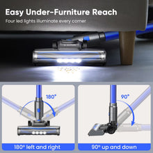 Load image into Gallery viewer, YOMA Cordless Vacuum Cleaner, 6-in-1 Rechargeable Stick Vacuum, 60mins Max Runtime, Lightweight 2200mAh Battery Powerful Vacuum Cleaner for Home Hard Floor Pet Hair-N12