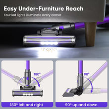 Load image into Gallery viewer, YOMA Cordless Vacuum Cleaner, 6-in-1 Rechargeable Stick Vacuum, 60mins Max Runtime, Lightweight Powerful Vacuum Cleaner for Home Hard Floor Pet Hair