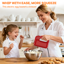 Load image into Gallery viewer, Wnkim Electric Hand Mixer,5-Speed with Stainless Steel Beaters & Dough Hooks