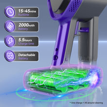 Load image into Gallery viewer, YOMA Cordless Vacuum Cleaner, 350W 30Kpa 45 Mins Runtime Powerful Stick Vacuum, 6 in 1 Handheld Vacuum for Home Pet Hair Carpet Hard Floor V90