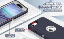 Load image into Gallery viewer, Petocase for iPhone SE 2022/2020 Case,with Built-in Screen Protector Shockproof Dust/Drop Proof Full Body Rugged Heavy Duty Durable Phone Cover for Apple iPhone SE 3rd/2nd Gen 4.7,Blue/Grey