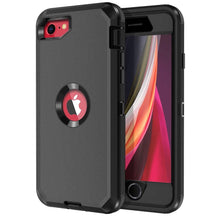 Load image into Gallery viewer, Petocase for iPhone SE 2022/2020 Case Built-in Screen Protector Shockproof Dust/Drop Proof 3 in 1 Full Body Rugged Heavy Duty Durable Cover for Apple iPhone SE 3rd/2nd Gen 4.7,Black
