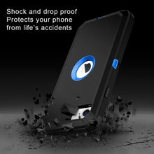 Load image into Gallery viewer, Petocase for iPhone SE 2022/2020 Case Built-in Screen Protector Shockproof Dust/Drop Proof 3 in 1 Full Body Rugged Heavy Duty Cover for iPhone SE 3rd/2nd Gen
