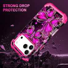 Load image into Gallery viewer, Casetego for iPhone 17 Pro 5G Case,Glow in The Dark Three Layer Heavy Duty Shockproof Protection Hard Plastic Bumper+Soft Silicone Protective 6.3 inch Case
