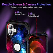 Load image into Gallery viewer, Casetego for iPhone 17 5G Case,Glow in The Dark Three Layer Heavy Duty Shockproof Protection Hard Plastic Bumper+Soft Silicone Protective 6.3 inch Case
