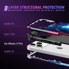Load image into Gallery viewer, Casetego Compatible with iPhone 17 Pro 5G Case,Glow in The Dark Three Layer Heavy Duty Shockproof Protection Hard Plastic Bumper+Soft Silicone Protective 6.3 inch Case

