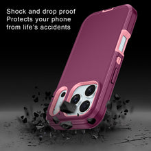 Load image into Gallery viewer, Petocase for iPhone 18 Pro Case (2026) / iPhone 17 Pro Case (2025),Shockproof Rugged Protection [No Screen Protector] Heavy Duty Dust/Drop Proof 3-Layer Durable 6.3 inch Phone Cover Case,Red Purple

