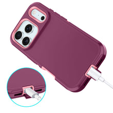Load image into Gallery viewer, Petocase for iPhone 18 Pro Case (2026) / iPhone 17 Pro Case (2025),Shockproof Rugged Protection [No Screen Protector] Heavy Duty Dust/Drop Proof 3-Layer Durable 6.3 inch Phone Cover Case,Red Purple
