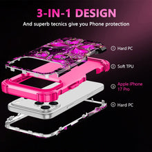 Load image into Gallery viewer, Casetego for iPhone 17 Pro 5G Case,Glow in The Dark Three Layer Heavy Duty Shockproof Protection Hard Plastic Bumper+Soft Silicone Protective 6.3 inch Case
