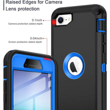 Load image into Gallery viewer, Petocase for iPhone SE 2022/2020 Case Built-in Screen Protector Shockproof Dust/Drop Proof 3 in 1 Full Body Rugged Heavy Duty Cover for iPhone SE 3rd/2nd Gen
