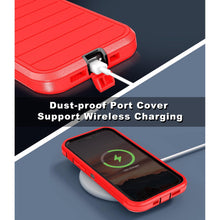 Load image into Gallery viewer, Petocase for iPhone 12 Case/iPhone 12 Pro Case,Heavy Duty 3-Layer[Shockproof][Dropproof][Dust-Proof] Military Grade Rugged Protection Cover Case for iPhone 12/12 Pro,Red
