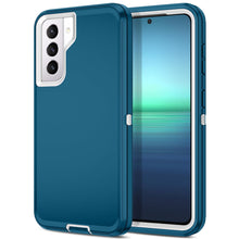 Load image into Gallery viewer, Petocase for Samsung Galaxy S21 5G Case,Shockproof Dust/Drop Proof 3-Layer Protection [without Screen Protector] Rugged Heavy Duty Cover 6.2" Case,Turquoise/White
