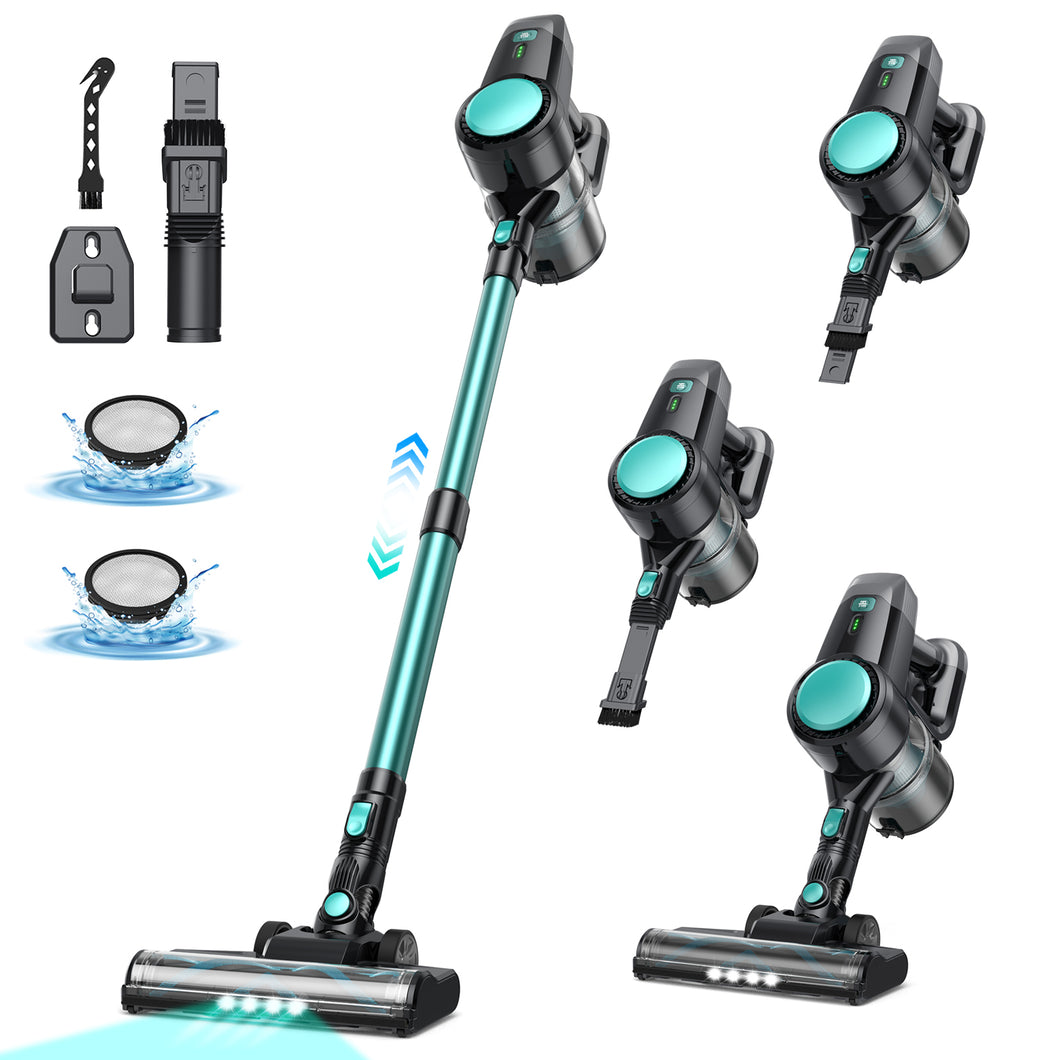 YOMA Cordless Vacuum Cleaner,Ultra-Lightweight Stick Vacuum,40mins Runtime,6 in 1 Powerful Handheld Vacuum for Home Hard Floor Carpet Pet Hair