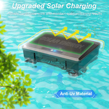Load image into Gallery viewer, Upgraded Solar Powered Robotic Pool Skimmer Surface Cleaner with Remote Control Dual Charging Options Smart Obstacle Avoidance
