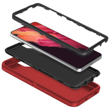 Load image into Gallery viewer, Petocase for Galaxy S21 5G Case Shockproof Dust/Drop Proof 3-Layer Protection [without Screen Protector] Rugged Heavy Duty Cover Case for Samsung Galaxy S21 5G 6.2 2021,Red/Black
