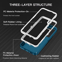 Load image into Gallery viewer, Petocase for Samsung Galaxy S21 5G Case,Shockproof Dust/Drop Proof 3-Layer Protection [without Screen Protector] Rugged Heavy Duty Cover 6.2" Case,Turquoise/White
