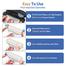 Load image into Gallery viewer, Wnkim Vacuum Sealer Machine, Air Sealing Food Vacuum Sealer for Food Storage
