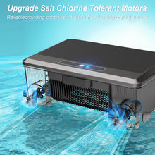 Load image into Gallery viewer, Upgraded Solar Powered Robotic Pool Skimmer Surface Cleaner with Remote Control Dual Charging Options Smart Obstacle Avoidance
