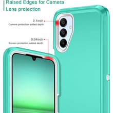 Load image into Gallery viewer, Petocase for Samsung Galaxy A15 5G Case Shockproof Dust/Drop Proof 3-Layer Full Body Protection [Without Screen Protector] Rugged Heavy Duty Cover Case for Galaxy A15 5G,Teal/White
