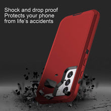 Load image into Gallery viewer, Petocase for Galaxy S21 5G Case Shockproof Dust/Drop Proof 3-Layer Protection [without Screen Protector] Rugged Heavy Duty Cover Case for Samsung Galaxy S21 5G 6.2 2021,Red/Black
