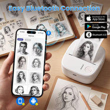 Load image into Gallery viewer, Mini Thermal Printer Bluetooth No‑Ink Sticker Maker Portable Pocket Printer for Notes Kids Gift
