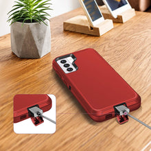 Load image into Gallery viewer, Petocase for Galaxy S21 5G Case Shockproof Dust/Drop Proof 3-Layer Protection [without Screen Protector] Rugged Heavy Duty Cover Case for Samsung Galaxy S21 5G 6.2 2021,Red/Black
