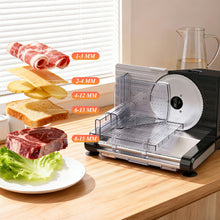 Load image into Gallery viewer, Wnkim Meat Slicer,Meat Slicer Machine for Home Use,with 2 Removable Stainless Steel Blades,with Adjustable Thickness ＆ Child Safety Lock – Cuts Meat,Cheese,Bread
