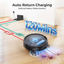 Load image into Gallery viewer, Hivroo Robot Vacuum Cleaner, Robot Vacuum and Mop Combo with WIFI/Alexa for Carpet, Hardwood &amp; Tile

