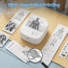 Load image into Gallery viewer, Mini Thermal Printer Bluetooth No‑Ink Sticker Maker Portable Pocket Printer for Notes Kids Gift
