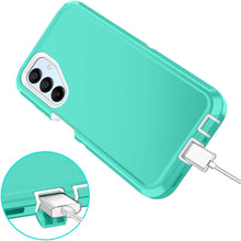 Load image into Gallery viewer, Petocase for Samsung Galaxy A15 5G Case Shockproof Dust/Drop Proof 3-Layer Full Body Protection [Without Screen Protector] Rugged Heavy Duty Cover Case for Galaxy A15 5G,Teal/White
