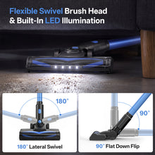 Load image into Gallery viewer, YOMA Cordless Stick Vacuum Cleaner,Lightweight Self-standing Vacuum for Home Pet Hair Carpet Hardwood Floor
