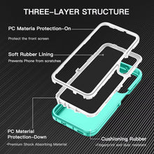 Load image into Gallery viewer, Petocase for Samsung Galaxy A15 5G Case Shockproof Dust/Drop Proof 3-Layer Full Body Protection [Without Screen Protector] Rugged Heavy Duty Cover Case for Galaxy A15 5G,Teal/White
